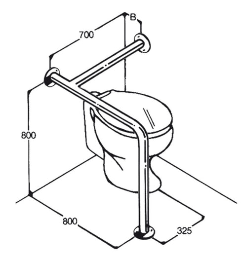 Bath Rail: Type 011: Concealed Flanges