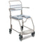 Shower Commode - Juvo-Sliding Foot rest-Hybrid & O/F PU Seat