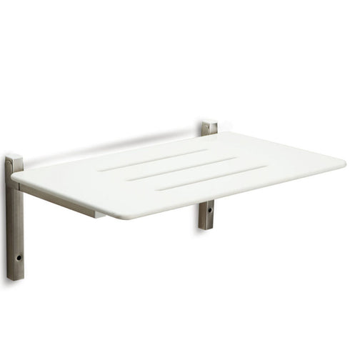 Drop Down Shower Seat - S/Steel Frame - Acrylic Seat 600mm Wide